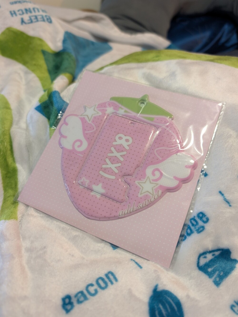 Kawaii Winged Strawberry Photocard Holder with Chain - Picture 3 of 3